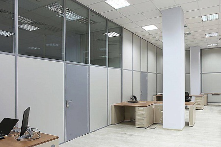 Виды офисных перегородок